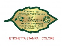 Etichette adesive per fioristi, fiorai e vivaisti (mm 59X30)  (cod.2G) 